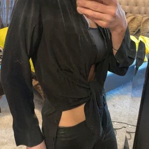 Athleta 100% silk button down